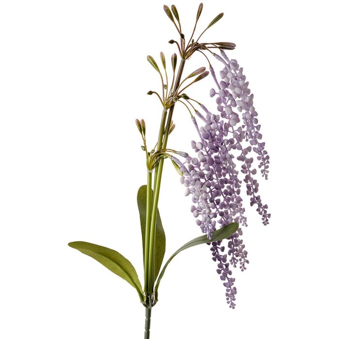 Clayre & Eef Dekozweig violette Blüten 14x10x82 cm Kunststoff