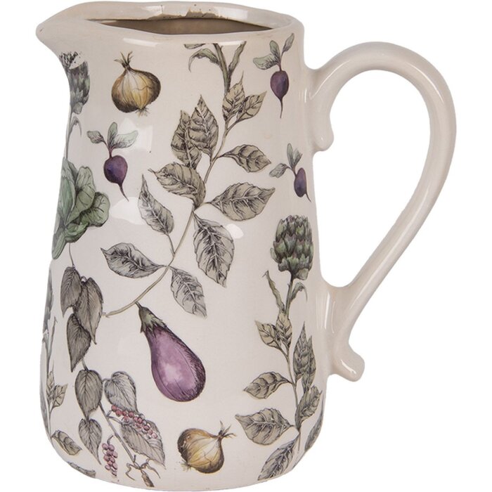 Clayre & Eef Canea decorativa cu motiv vegetal 21x15x23 cm