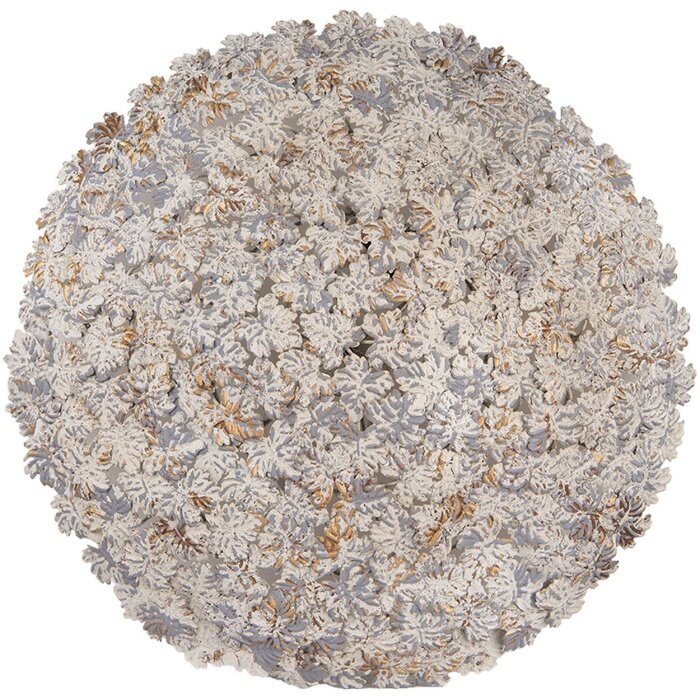 Clayre & Eef Wandlampe Ø62 cm Grau Weiß Antik Design Eisen E27