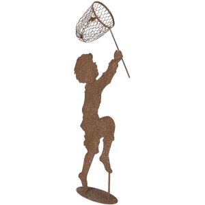 Clayre & Eef Dekofigur Kind Metall Rostoptik 33x13x88...