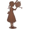 Clayre & Eef Figurină Copil cu Stropitoare Aspect Rugină 36x12x62 cm