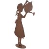 Clayre & Eef Figurină Copil cu Stropitoare Aspect Rugină 36x12x62 cm