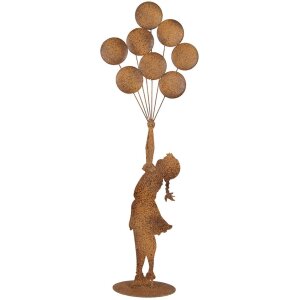 Clayre & Eef Dekofigur Kind mit Luftballons Metall...