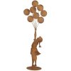 Clayre & Eef Figurină decorativă metalică Copil cu baloane – 80 cm