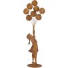 Clayre & Eef Figurină decorativă metalică Copil cu baloane – 80 cm