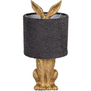 Clayre & Eef Tischlampe Hase Gold E27 Ø 20x43 cm