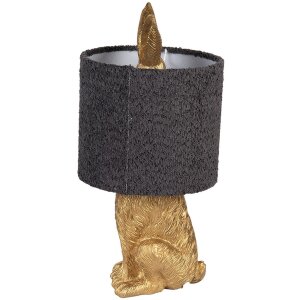 Clayre & Eef Tischlampe Hase Gold E27 Ø 20x43 cm