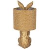 Clayre & Eef Tischlampe Hase mit gelbem Lampenschirm E27 Ø 20x43 cm