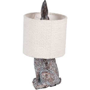 Clayre & Eef Tischlampe Hase E27 Ø 20x43 cm...