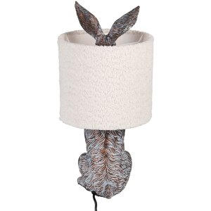 Clayre & Eef Lampă de Masă Iepure E27 Ø 20x43 cm Maro Bej