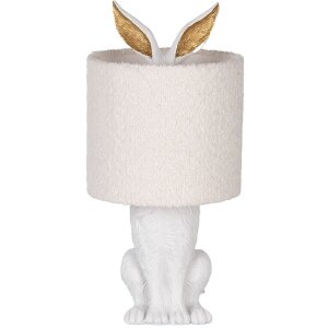 Clayre & Eef Tischlampe Hase Weiß E27 Ø...