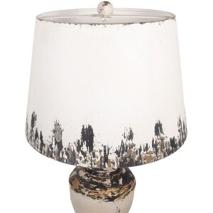 Clayre & Eef 6LMC0110 Tischlampe Beige...