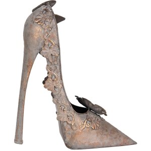 Clayre & Eef 6Y5846 Pantof Decorativ Metal Antic Cupru 32x12x36cm