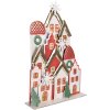 Clayre & Eef Set Case Decorative Crăciun Metal Alb Roșu Auriu 30x8x46 cm