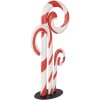 Clayre & Eef 6Y5864 Weihnachtsdeko Zuckerstangen Weiß Rot 24x11x46 cm