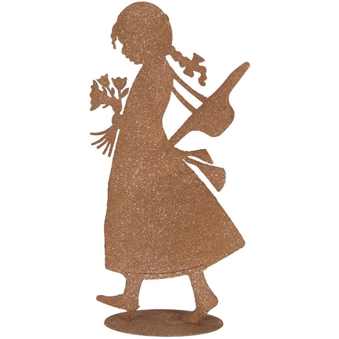 Clayre & Eef 6Y5958 Dekofigur Kind Metall Edelrost 21x10x43 cm