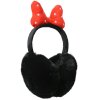 Juleeze JZEW0012 Ohrwärmer Schwarz mit roter Schleife aus Kunstfell