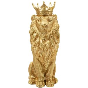 Mauro Ferretti Dekofigur König Löwenmantel 30x42x74 cm gold