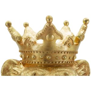 Mauro Ferretti Dekofigur König Löwenmantel 30x42x74 cm gold