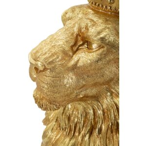 Mauro Ferretti Dekofigur König Löwenmantel 30x42x74 cm gold