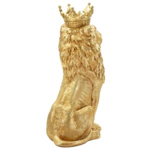 Mauro Ferretti Dekofigur König Löwenmantel 30x42x74 cm gold