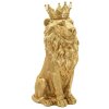 Mauro Ferretti Dekofigur König Löwenmantel 30x42x74 cm gold