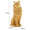 Mauro Ferretti Dekofigur König Löwenmantel 30x42x74 cm gold
