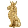 Mauro Ferretti Dekofigur König Löwenmantel 30x42x74 cm gold