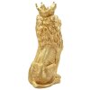 Mauro Ferretti Dekofigur König Löwenmantel 30x42x74 cm gold