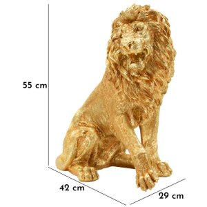Mauro Ferretti Dekofigur Löwenscharbe 45x29x55 cm gold