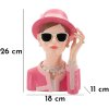 Mauro Ferretti Figur Pariserin 18x11x26 cm rosa