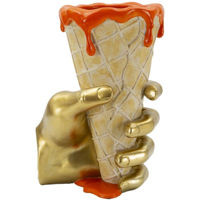 Mauro Ferretti Ghiveci Tüte 18x16x26 cm Auriu Portocaliu – Decor Pop-Art