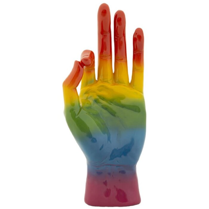 Mauro Ferretti Dekofigur Regenbogenhand OK 16x10,5x36 cm mehfarbig