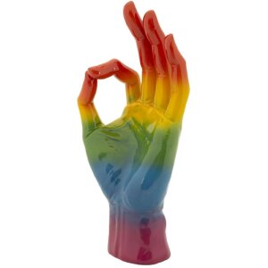 Mauro Ferretti Dekofigur Regenbogenhand OK 16x10,5x36 cm mehfarbig