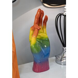 Mauro Ferretti Dekofigur Regenbogenhand OK 16x10,5x36 cm mehfarbig