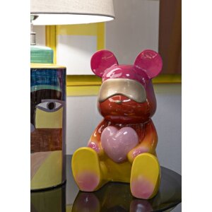 Mauro Ferretti Dekofigur Regenbogenbär 21,5x20,5x32 cm rot gelb
