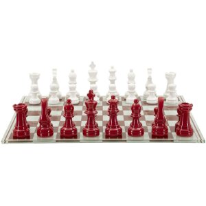 Mauro Ferretti Schachspiel Rot Weiß 61x61x14 cm...