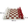 Mauro Ferretti Schachspiel Rot Weiß 61x61x14 cm Polyresin Glas