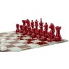 Mauro Ferretti Schachspiel Rot Weiß 61x61x14 cm Polyresin Glas