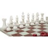 Mauro Ferretti Schachspiel Rot Weiß 61x61x14 cm Polyresin Glas