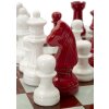 Mauro Ferretti Schachspiel Rot Weiß 61x61x14 cm Polyresin Glas