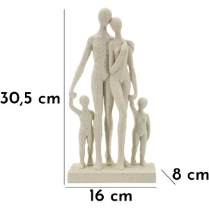 Mauro Ferretti Stons Figurine Familie 16x8x30,5 cm creme
