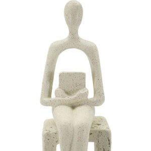Mauro Ferretti Stons Figurine creme 8.5x6.5x24 cm Polyresin lesende Dekofigur