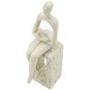 Mauro Ferretti Stons Figurine creme 8.5x6.5x24 cm Polyresin lesende Dekofigur