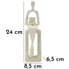Mauro Ferretti Stons Figurine creme 8.5x6.5x24 cm Polyresin lesende Dekofigur