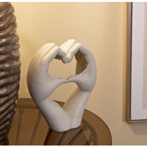 Mauro Ferretti Sculptură Liebe Stones 16,5x7x20 cm crem