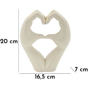 Mauro Ferretti Sculptură Liebe Stones 16,5x7x20 cm crem