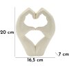Mauro Ferretti Sculptură Liebe Stones 16,5x7x20 cm crem