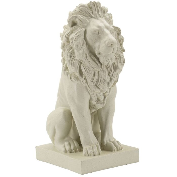 Mauro Ferretti Sculptură Leu Stons Crem 17,5x25x40 cm