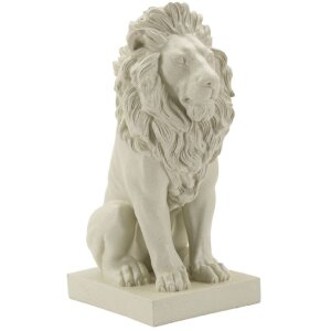 Mauro Ferretti Sculptură Leu Stons Crem 17,5x25x40 cm